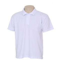 Camiseta Gola Polo Poliviscose - Branca